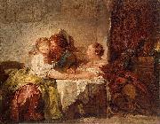 Jean Honore Fragonard Captured kiss oil painting on canvas